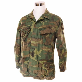 VINTAGE US ARMY TROPICAL COMBAT JACKET 5TH PATTERN ERDL 1969 VIETNAM WAR SIZE MEDIUM SHORT Custom - made Fashion Finish