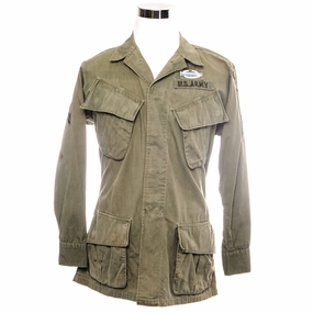 VINTAGE US ARMY TROPICAL COMBAT JACKET 5TH PATTERN RIPSTOP 1967 VIETNAM WAR 25TH INFANTRY DIVISION SERGEANT Functional Wear