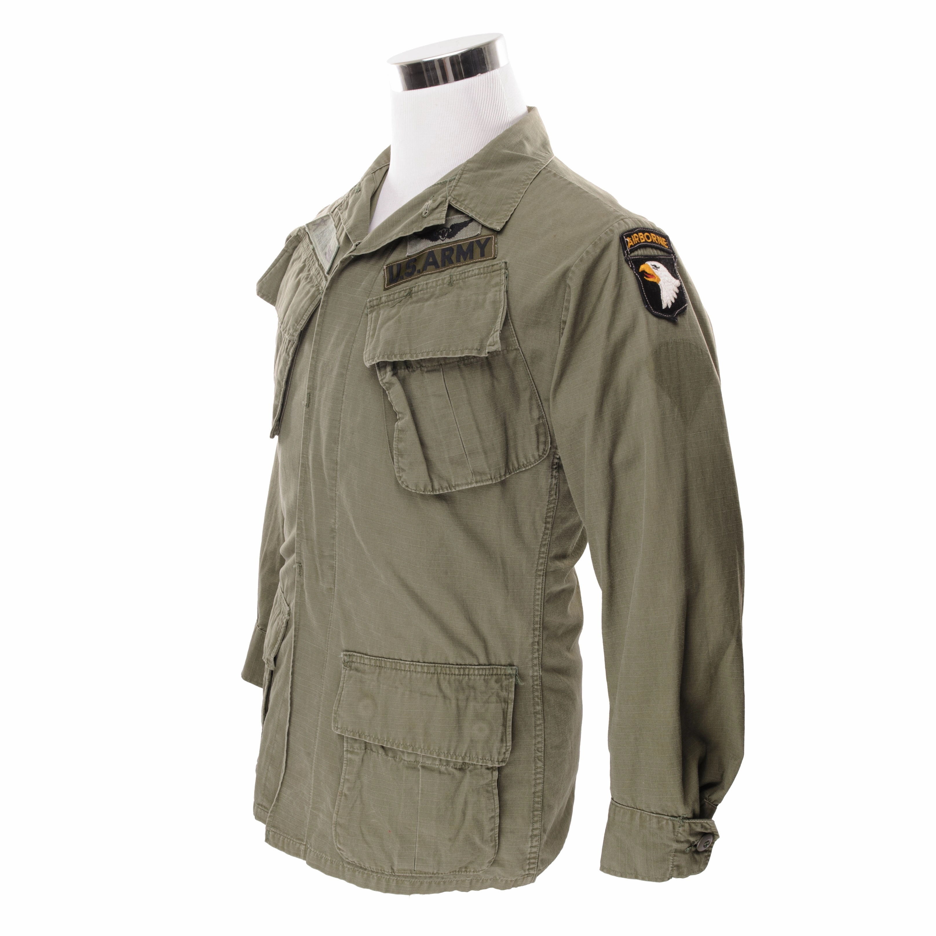 Skill VINTAGE US ARMY TROPICAL COMBAT JACKET PATCH 101 ST AIRBORNE 1969 VIETNAM WAR XS