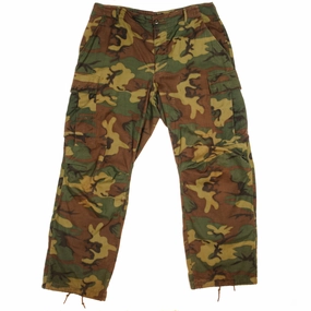 VINTAGE US ARMY TROPICAL COMBAT TROUSERS 6TH PATTERN ERDL RIP STOP PANTS 1968 SIZE MEDIUM REG W35 L29 BreathableFabric