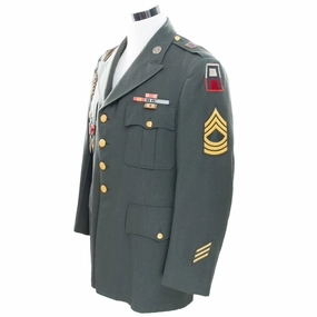 Change Sporty Layer VINTAGE US ARMY UNIFORM OFFICER DRESS JACKET 1957 PATCH MEDALS SIZE 46R