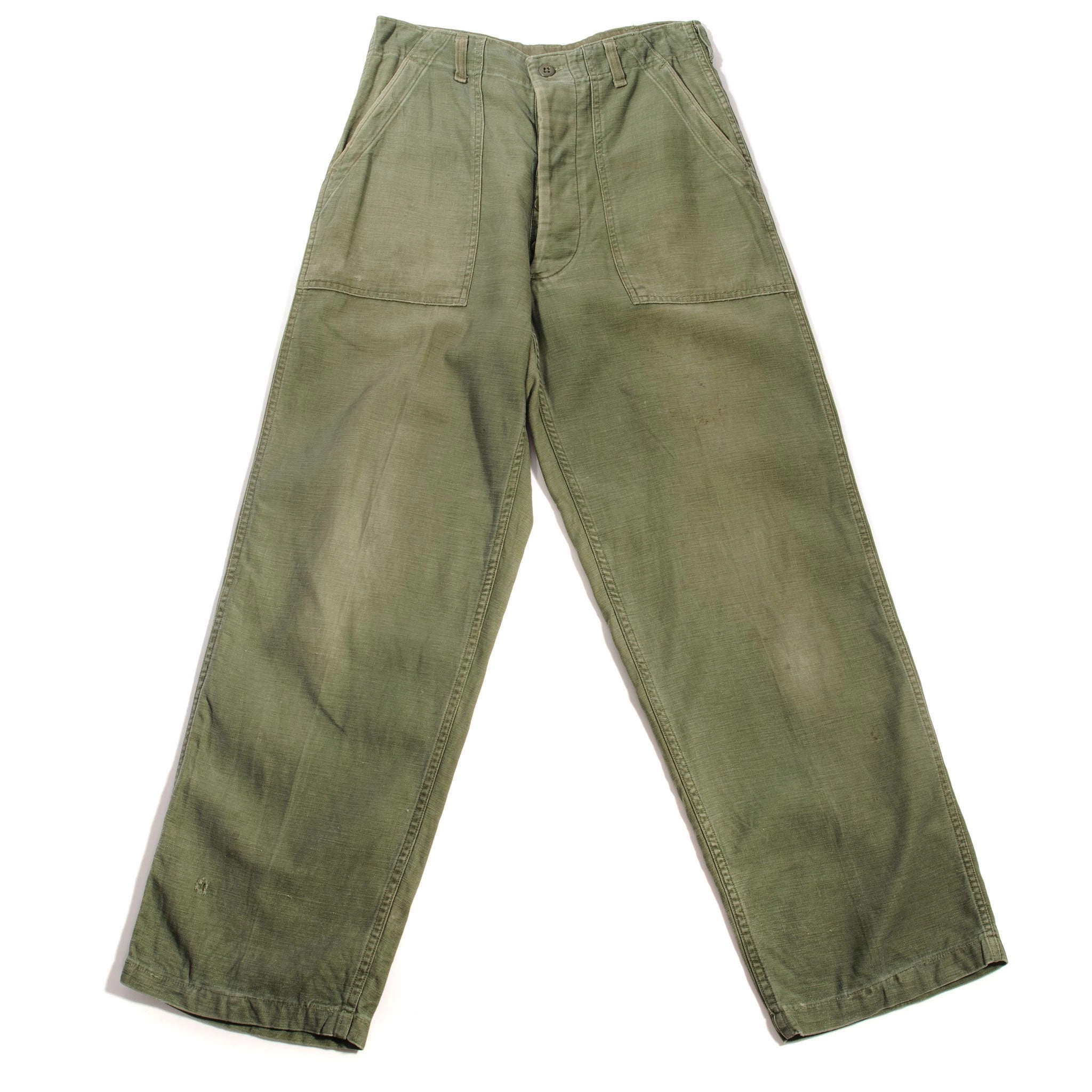 Printed design Flattering Design VINTAGE US ARMY UTILITY OG-107 SATEEN TROUSERS PANTS 1960'S VIETNAM WAR SIZE 28X28