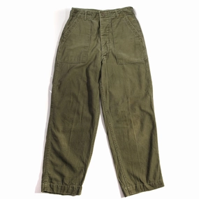 VINTAGE US ARMY UTILITY OG-107 SATEEN TROUSERS PANTS 1976 SIZE 29X26 Flat Seams Performance Gear
