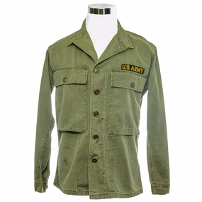 Effortless Look Travel Friendly VINTAGE US ARMY UTILITY SHIRT HERRINGBONE 1950S KOREAN WAR SIZE 34R