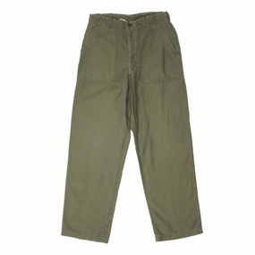 Wrinkle Free Fabric VINTAGE US ARMY UTILITY TROUSERS PANTS OG-107 SATEEN 1964 VIETNAM WAR MEDIUM