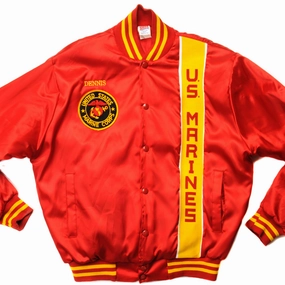 Medal VINTAGE US MARINE CORPS SOUVENIR BOMBER JACKET SIZE MEDIUM