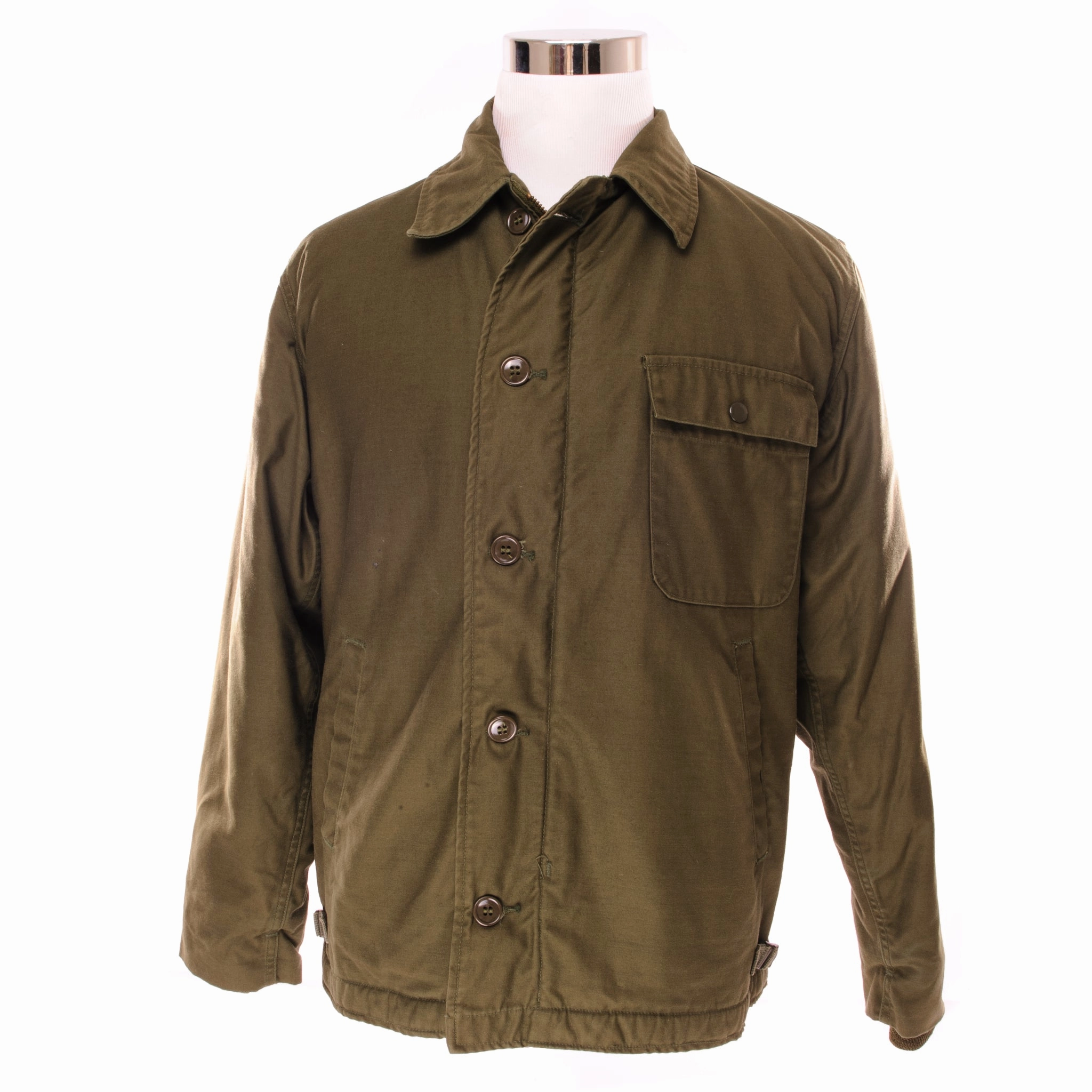 Breathable Regular-fit VINTAGE US NAVY A-2 DECK JACKET 1981 SIZE MEDIUM STENCIL