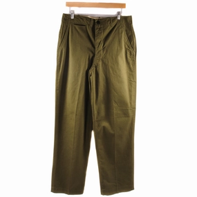 WrinkleResistantMaterial VINTAGE US NAVY FIELD TROUSERS HBT PANTS WW2 SIZE W34 L33 DEADSTOCK