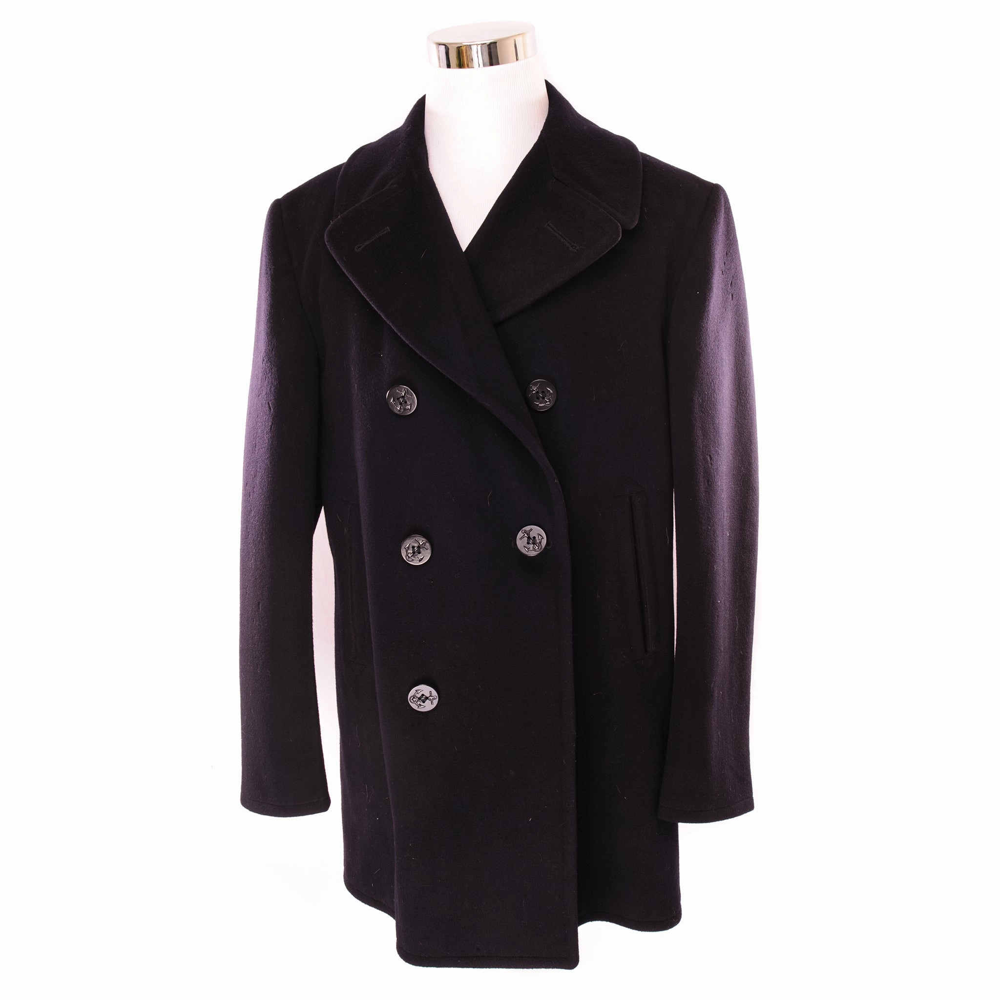 VINTAGE US NAVY PEACOAT 1969 VIETNAM WAR SIZE 42L No Collar