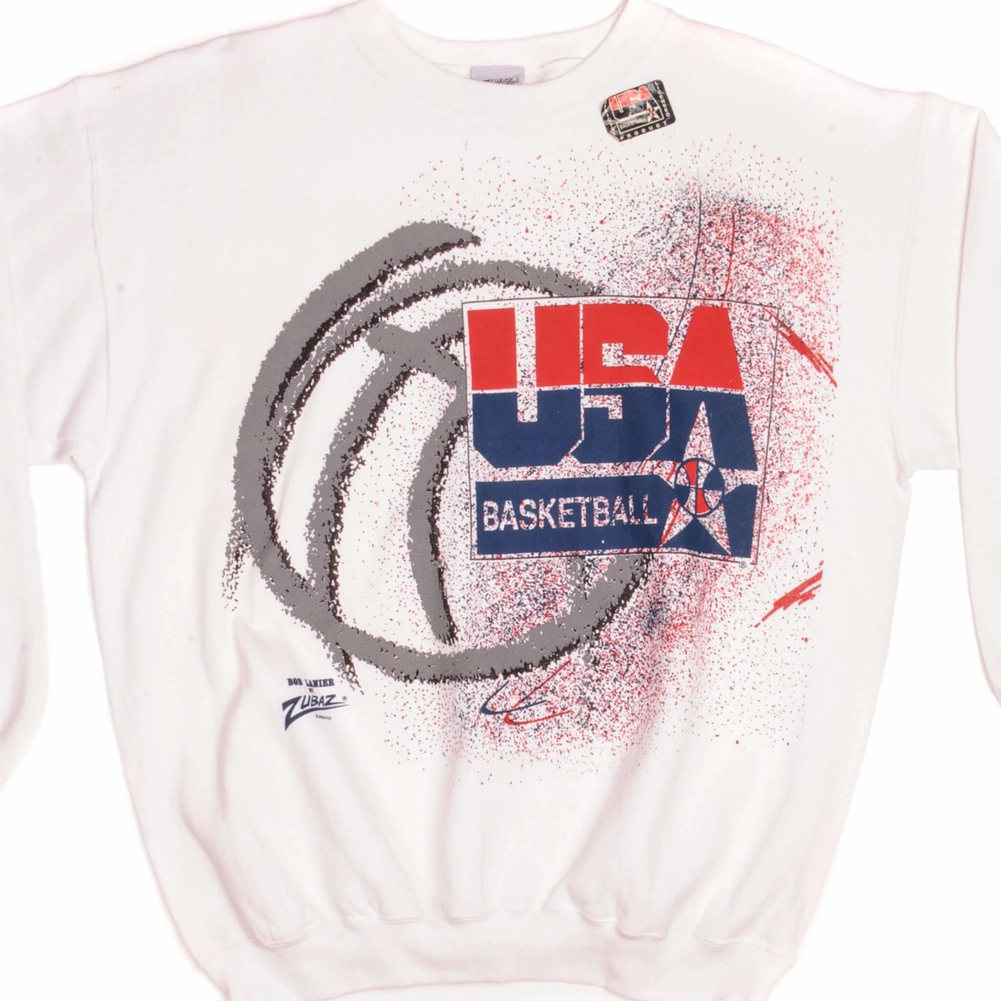 Minimal Staple VINTAGE USA BASKETBALL SWEATSHIRT USA TEAM SIZE L MADE IN USA