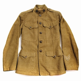 VINTAGE USAAS US ARMY AIR SERVICE JACKET 1910'S WW1 CORPORAL PATCH group outing