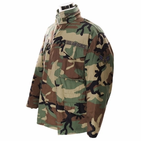 Layer Focused Polyfill Layer Integration VINTAGE USAF M-1965 M65 WOODLAND CAMO FIELD JACKET 1996 LARGE REGULAR