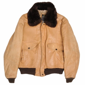 Smart Casual Mousse VINTAGE USAF US AIR FORCE COOPER 1970S G1 FLIGHT LEATHER JACKET SIZE 46