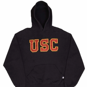 Comfort Design VINTAGE USC RUSSELL BLACK HOODIE SWEATSHIRT 2000S SIZE LARGE