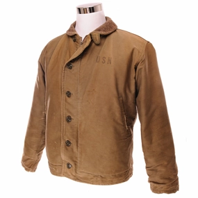 VINTAGE USN N1 N-1 DECK JACKET 1961 SIZE 40R ORTPUPS Coast Guard Flight Adventure Fit