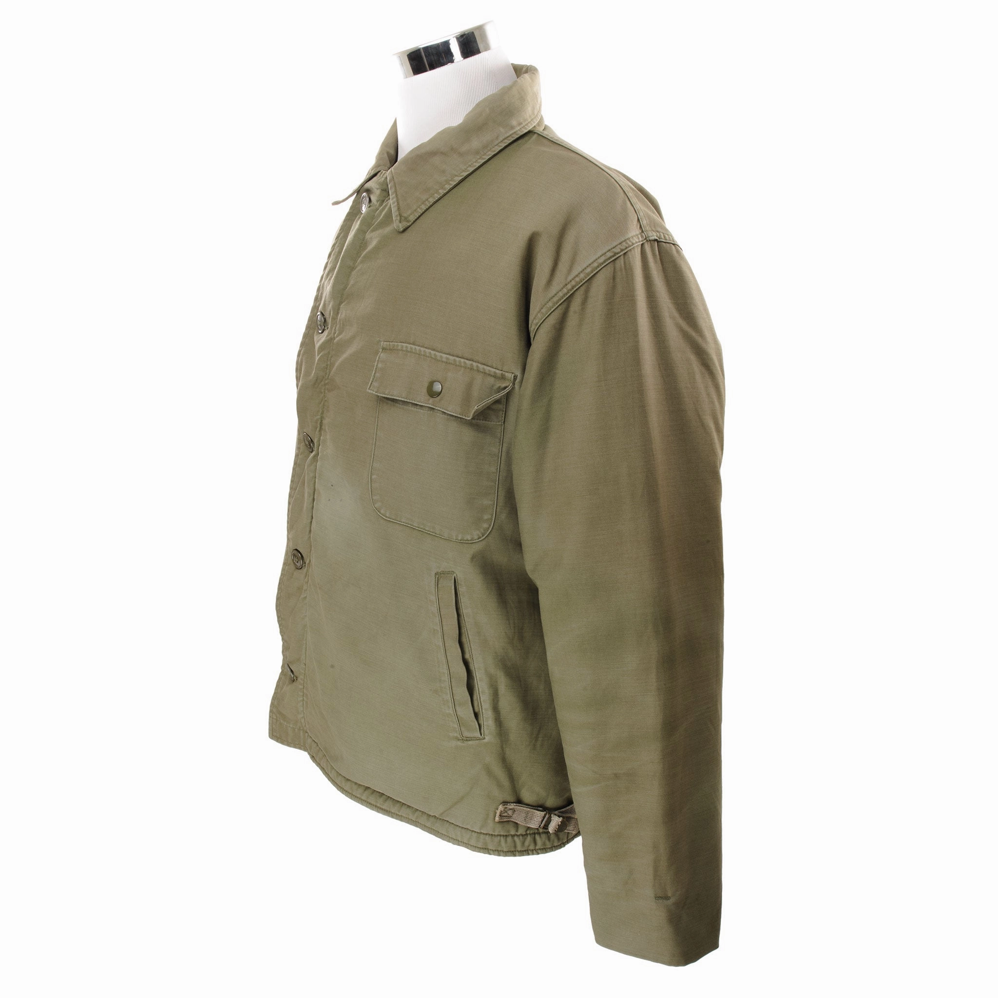 VINTAGE USN US NAVY A-2 A2 DECK JACKET COLD WEATHER 1982 WAR SIZE XL Cruise Transform