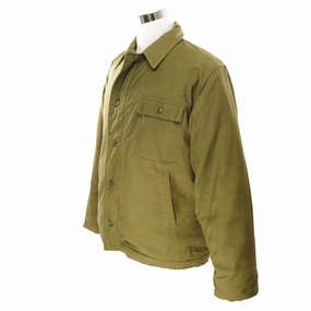 VINTAGE USN US NAVY A-2 A2 DECK JACKET COLD WEATHER 1986 SIZE LARGE (42-44) MultiPocketDesign