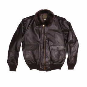 VINTAGE USN US NAVY LEATHER JACKET FLYERS TYPE G-1 G1 2000 SIZE 46 LARGE Influence High - end