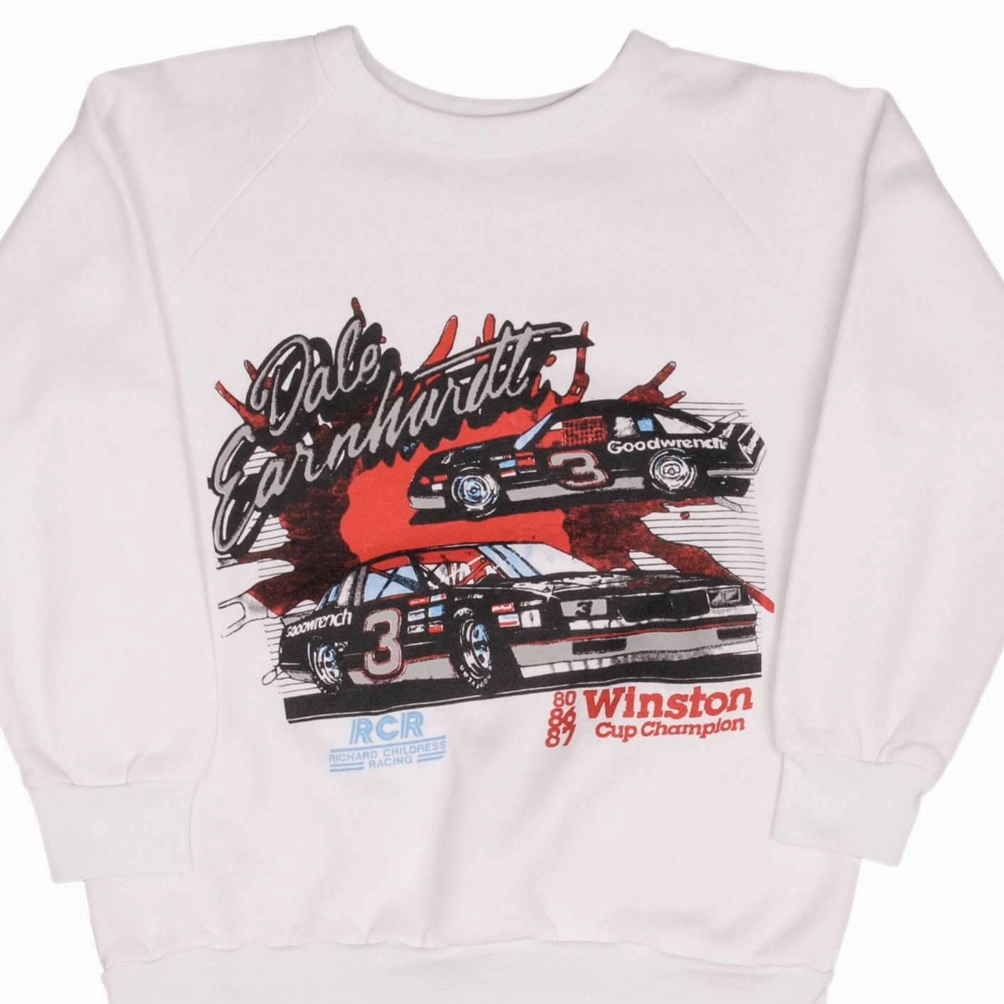 Daily Chic VINTAGE NASCAR DALE EARNHARDT WINSTON CUP SWEATSHIRT 1987 MEDIUM MADE IN USA