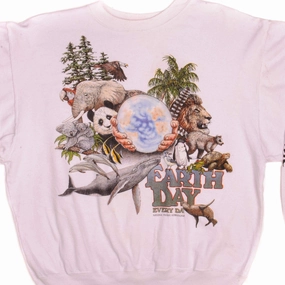 VINTAGE NWF EARTH DAY SWEATSHIRT 1989 SIZE XL MADE IN USA product pricing