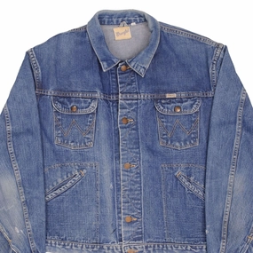 Mittens VINTAGE WRANGLER 4 POCKETS DENIM JACKET SIZE 46 1960S MADE IN USA
