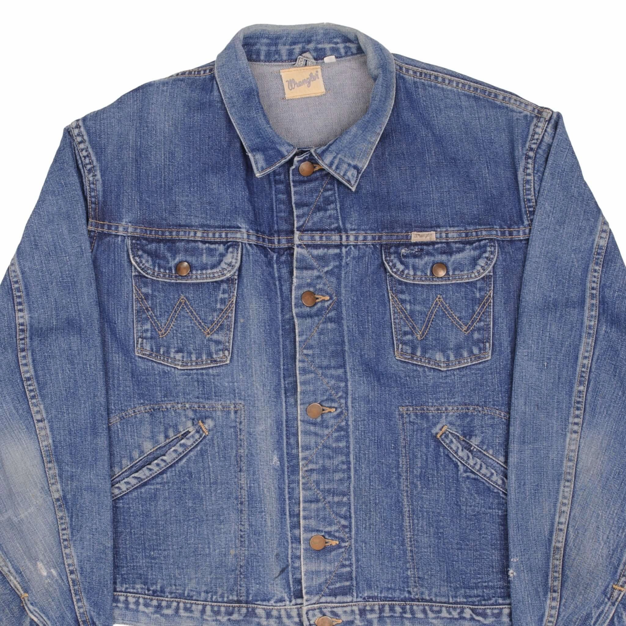 Mittens VINTAGE WRANGLER 4 POCKETS DENIM JACKET SIZE 46 1960S MADE IN USA