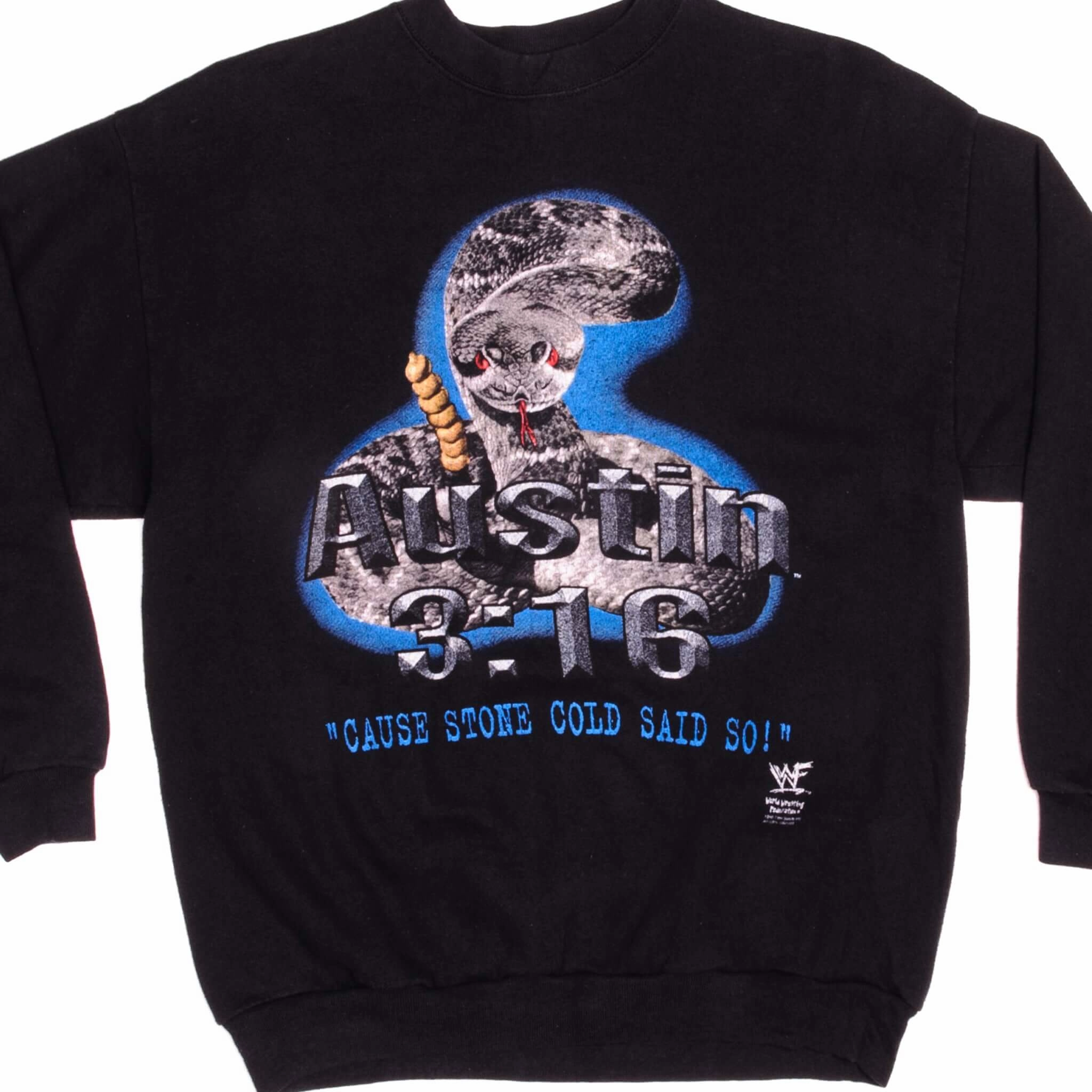 product gift worthiness product dancing suitable rhythm VINTAGE WWF STONE COLD STEVE AUSTIN 3:16 SWEATSHIRT 1998 SIZE LARGE
