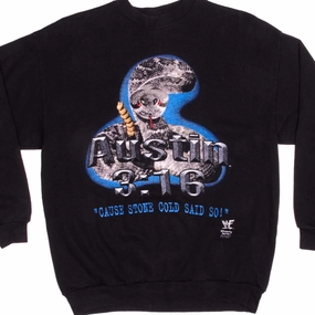 product gift worthiness product dancing suitable rhythm VINTAGE WWF STONE COLD STEVE AUSTIN 3:16 SWEATSHIRT 1998 SIZE LARGE
