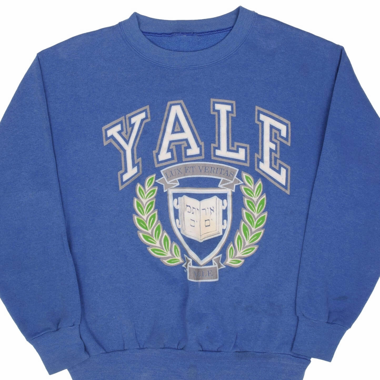 VINTAGE YALE UNIVERSITY BLUE SWEATSHIRT 1990S SIZE MEDIUM Printed