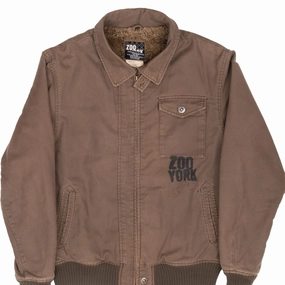 VINTAGE ZOO YORK MILITARY STYLE FAUX FUR LINED DECK JACKET LARGE 2000S Credit