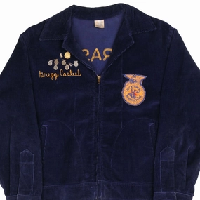 VINTAGE FFA NEBRASKA BURWEL AGRICULTURAL CORDUROY JACKET 1960S SZ 42 MADE IN USA Hiking Jacket Four Way Stretch Fabric