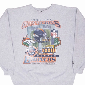 VINTAGE Starter NFL DENVER BRONCOS SUPER BOWL 1999 SWEATSHIRT XL MADE USA Cozy Layers