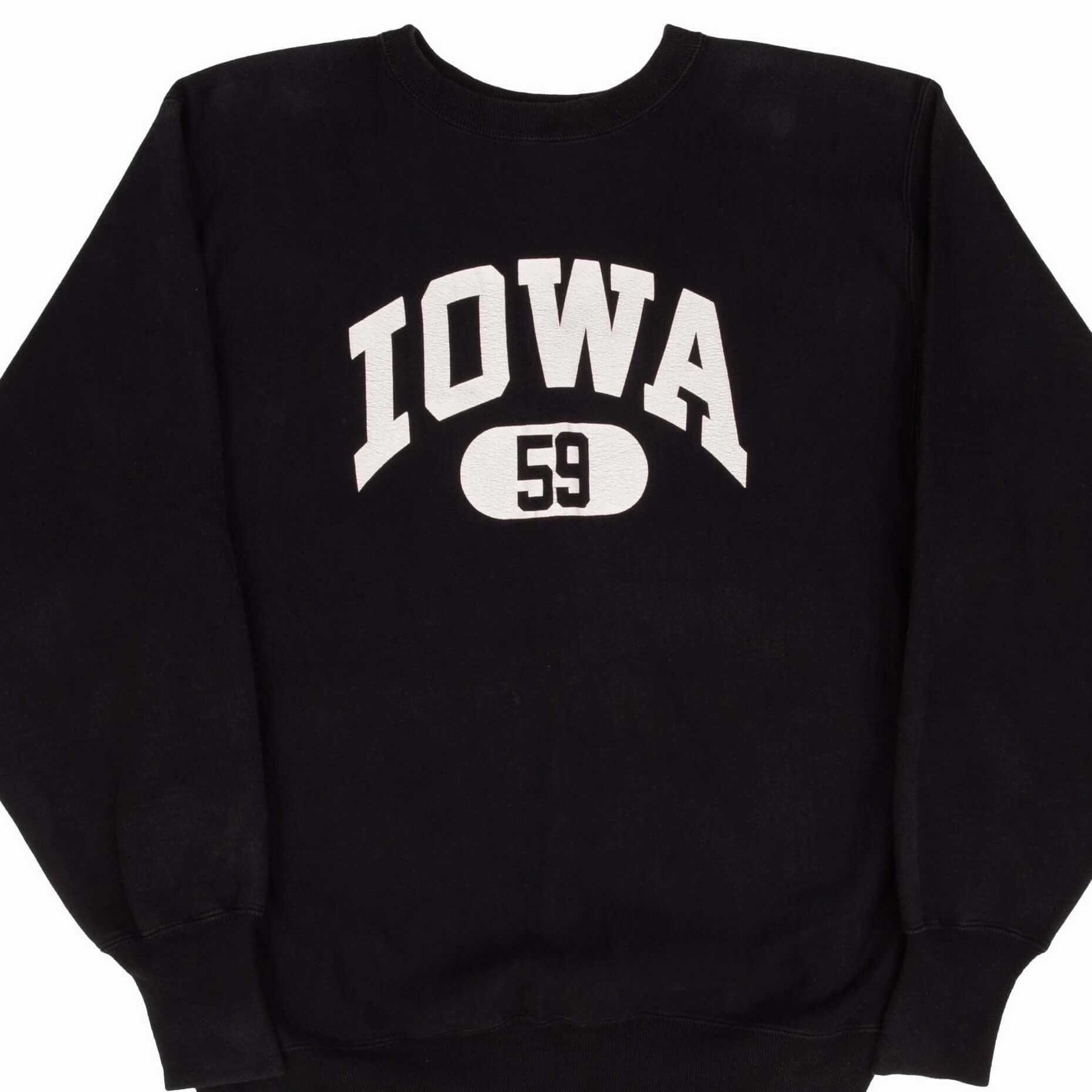 product eco friendliness level VINTAGE REVERSE WEAVE CHAMPION IOWA UNIVERSITY SWEATSHIRT 1990S XL MADE IN USA