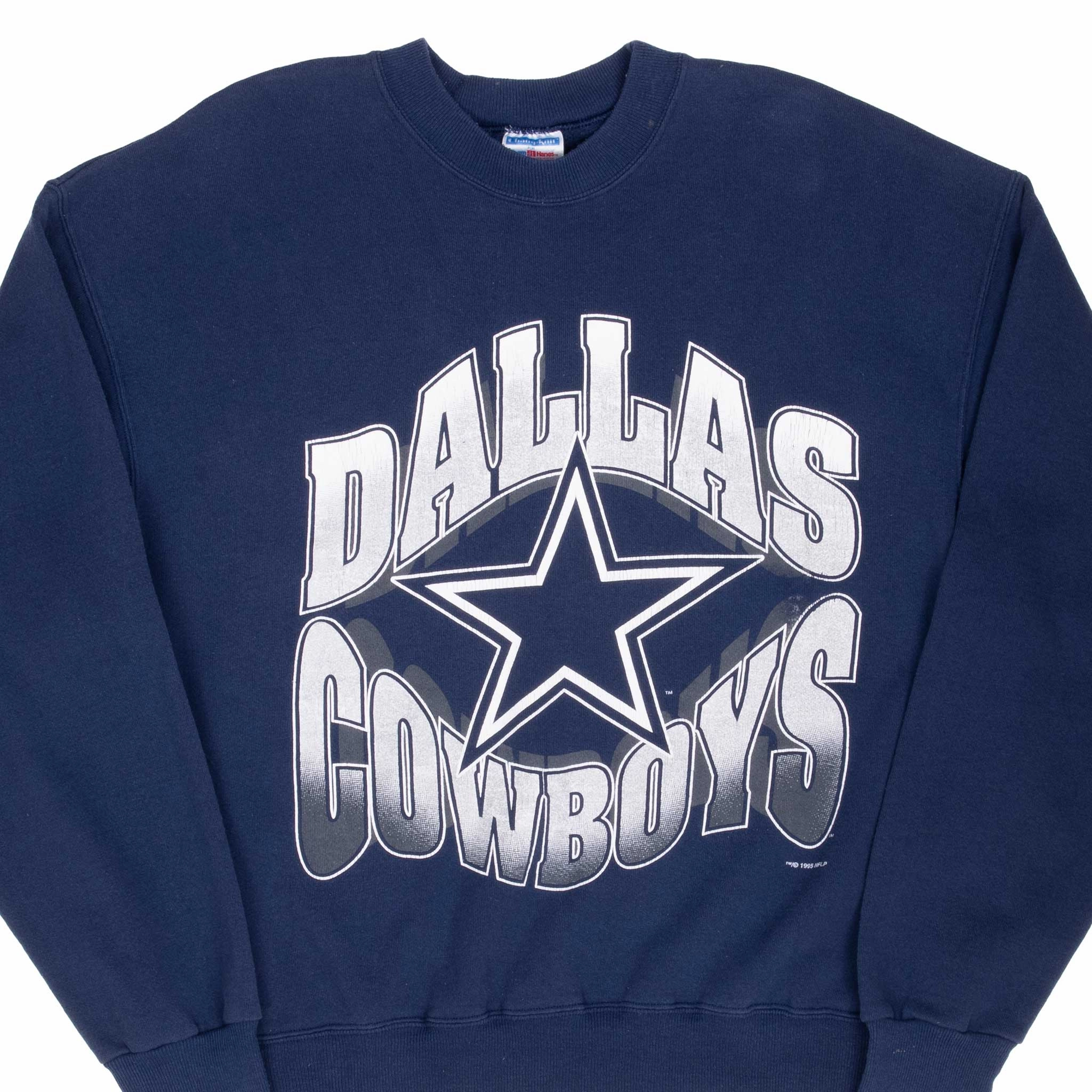 Lightweight Wear VINTAGE NFL DALLAS COWBOYS NAVY BLUE SWEATSHIRT 1995 XL
