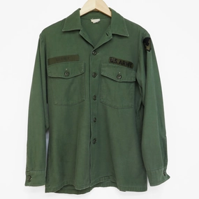 US ARMY UTILITY SHIRT P-64 P64 1971 MATERIAL COMMAND DISTRICT AREA COMMAND OCP PATCH SIZE 15 1/2 X 33 Comfy and Cozy