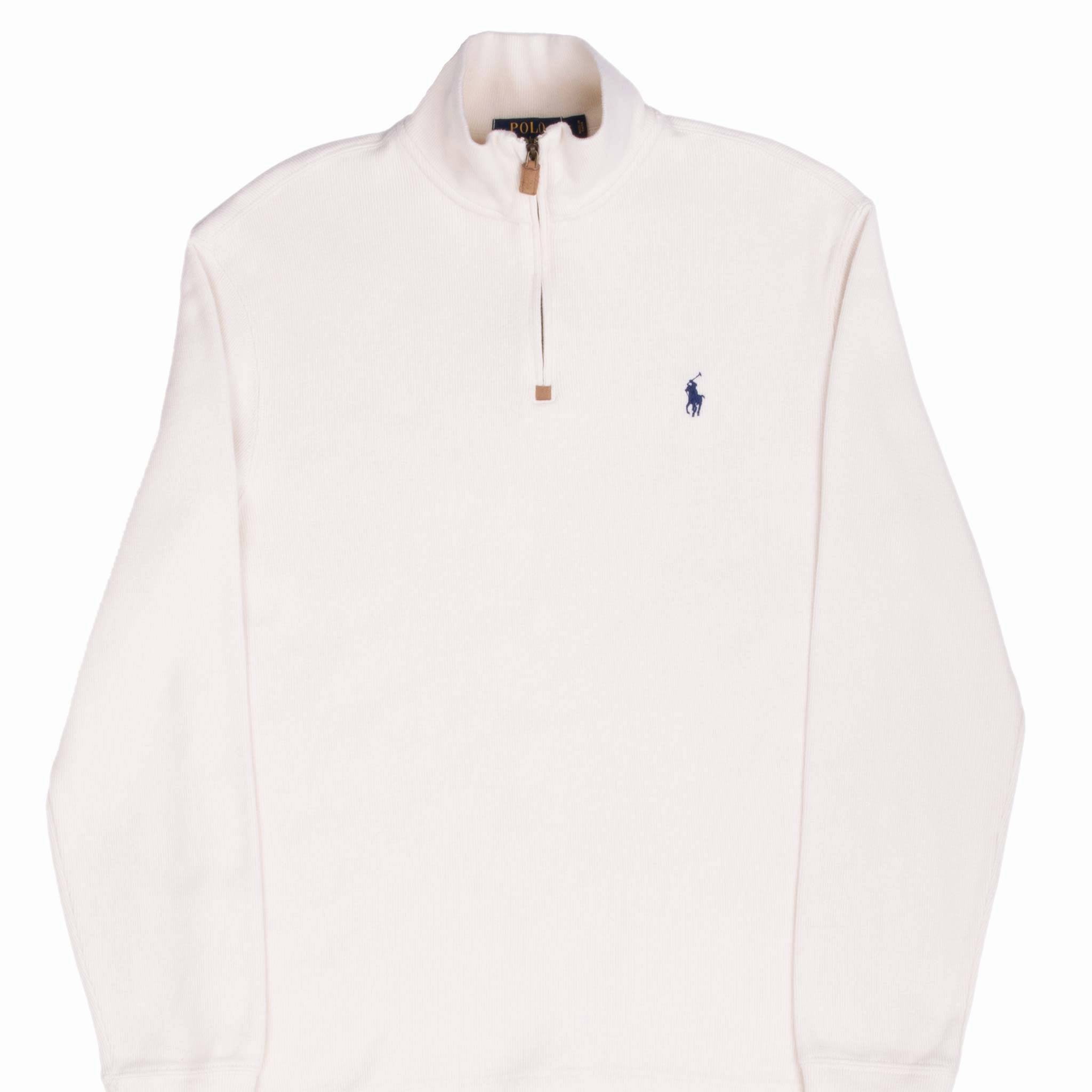 VINTAGE POLO RALPH LAUREN IVORY 1990S QUARTER 1/4 ZIP SWEATER SMALL Everyday Hoodie
