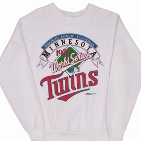 Comfortable Layers VINTAGE MLB MINNESOTA TWINS SWEATSHIRT 1987 LARGE MADE IN USA