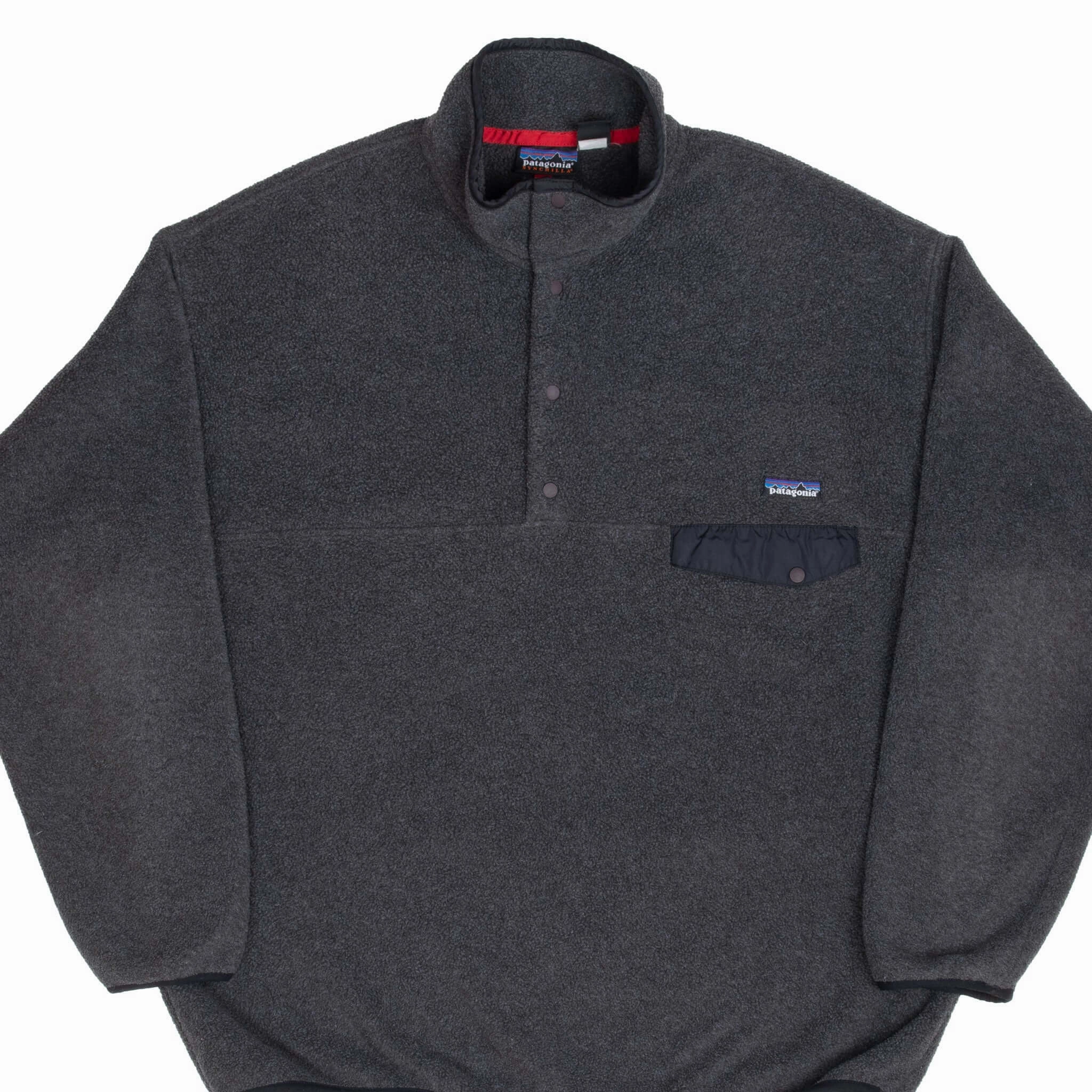 VINTAGE PATAGONIA GREY SNAP T PULLOVER FLEECE JACKET 1990S 2XL product customization flexibility
