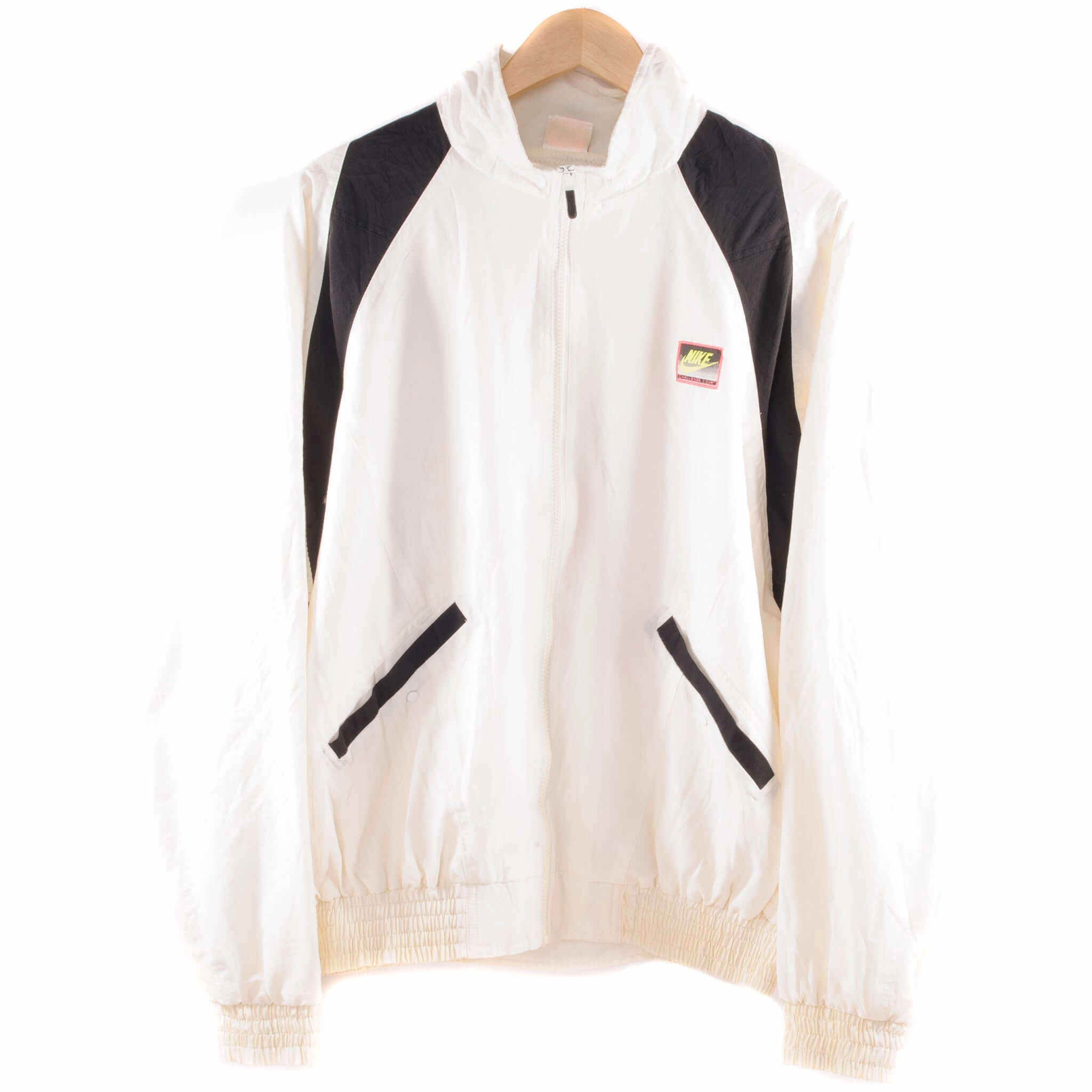 VINTAGE NIKE CHALLENGE COURT WINDBREAKER NYLON JACKET SIZE MEDIUM Infatuation Highlighter