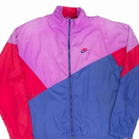 VINTAGE NIKE SWOOSH NEON WINDBREAKER JACKET LATE 1980S LARGE Softshell Material Adjustable