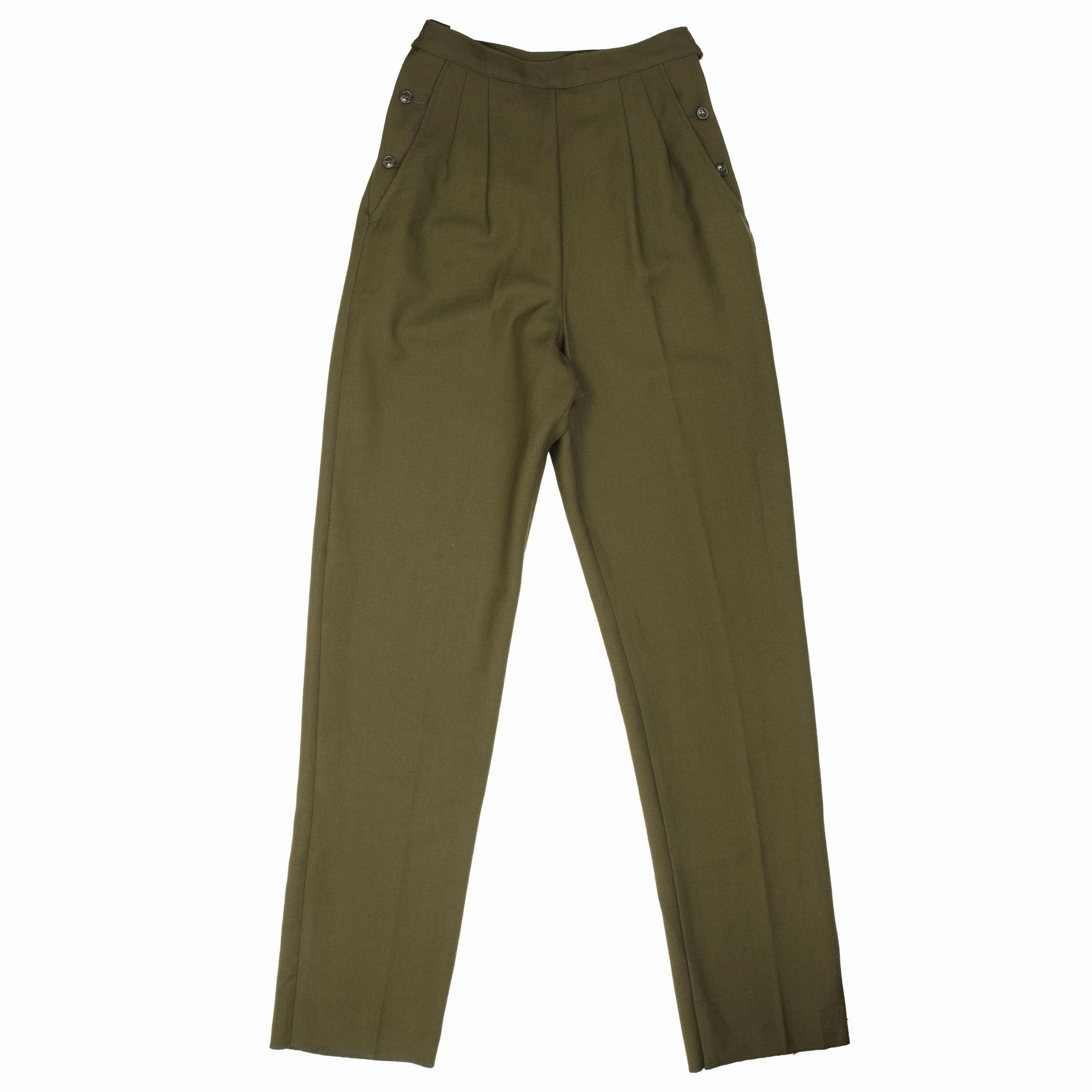 VINTAGE US ARMY UTILITY TROUSERS PANTS WOMENS SLACKS 1976 SIZE 12 W27 L34 Full Coverage