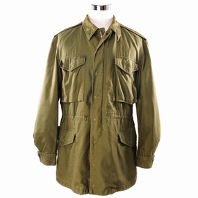 VINTAGE US ARMY M-1951 M51 FIELD JACKET 1957 EARLY VIETNAM WAR SIZE MEDIUM LONG Analysis Drop Hood Style