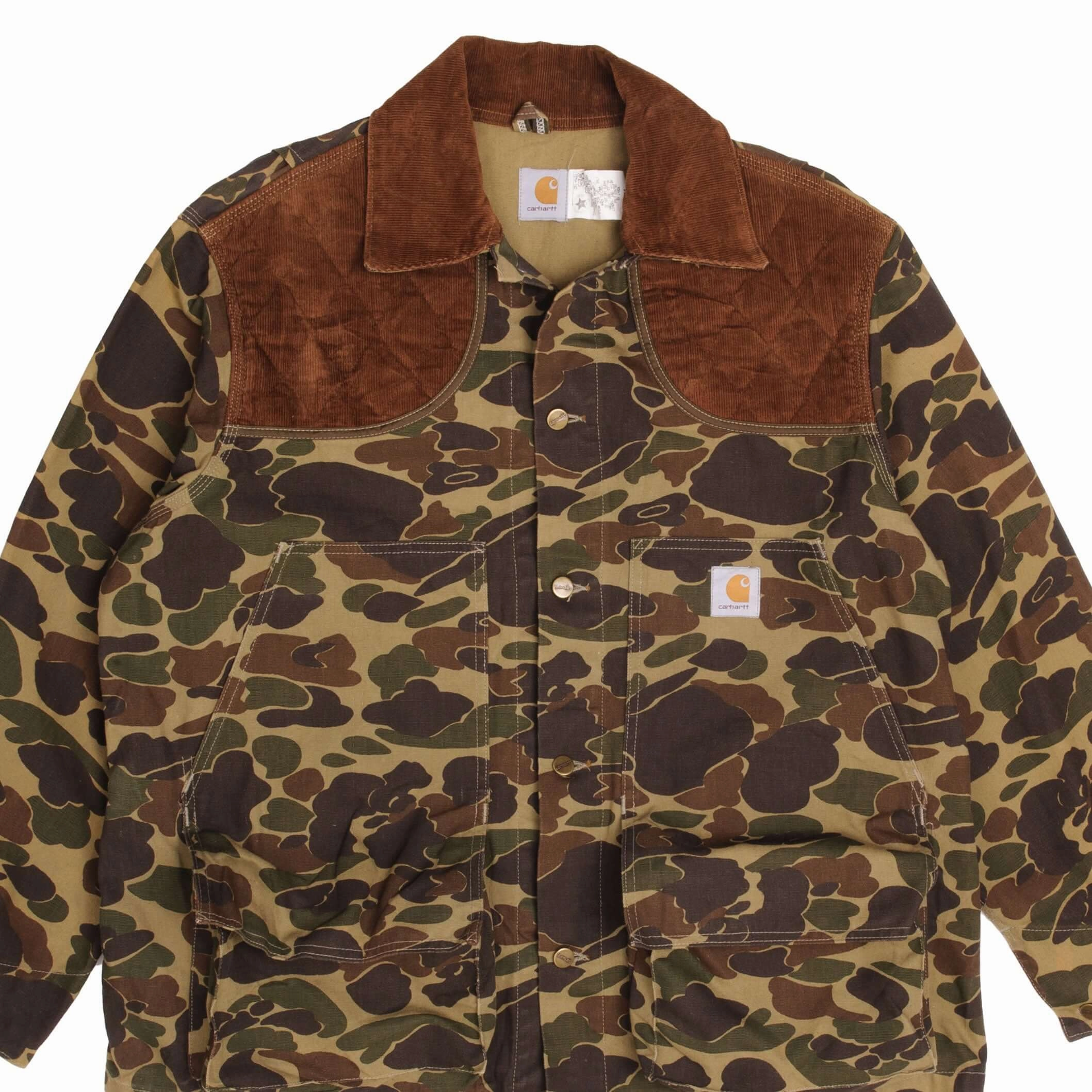 Seamless Edging Thermal wear VINTAGE CARHARTT DUCK CAMO HUNTER JACKET CU253 SIZE 2XL MADE IN USA
