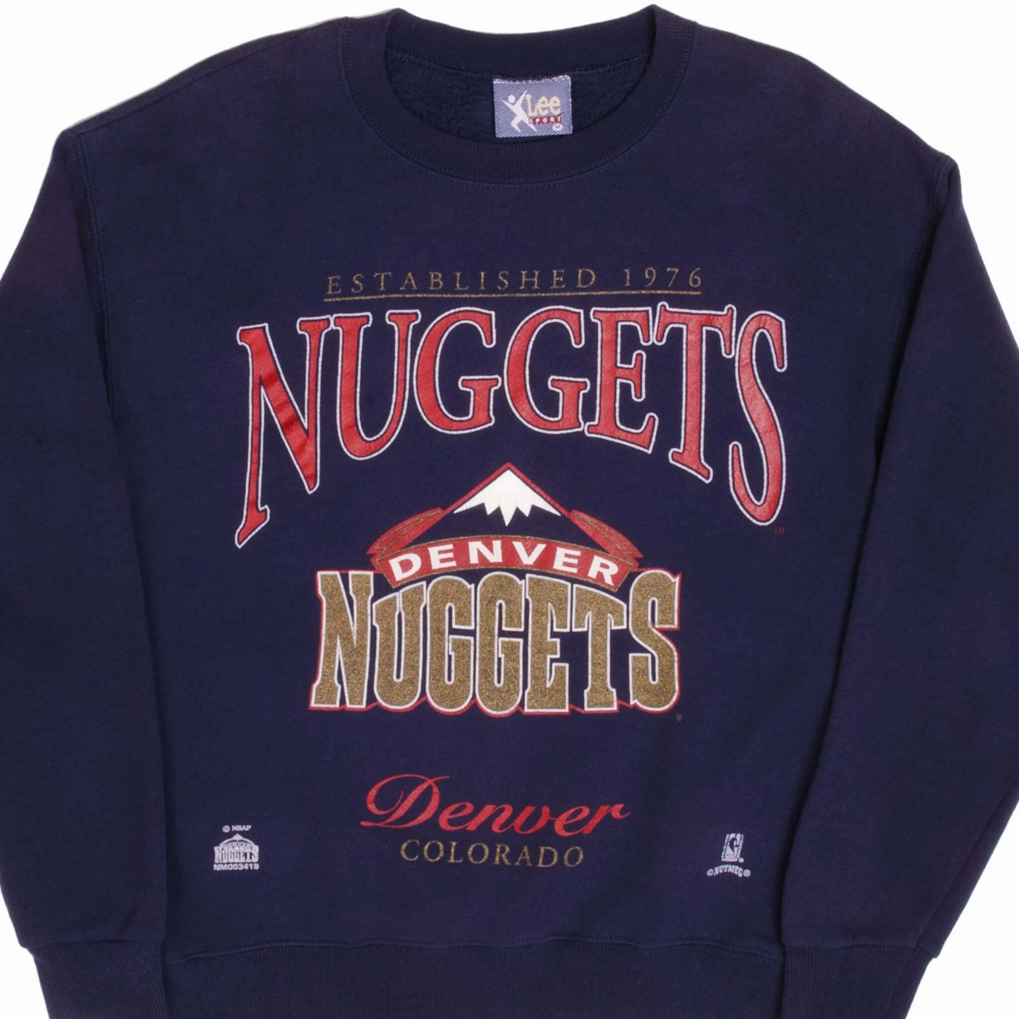 VINTAGE NBA DENVER NUGGETS 1990S SWEATSHIRT SIZE MEDIUM MADE IN USA Urban Style