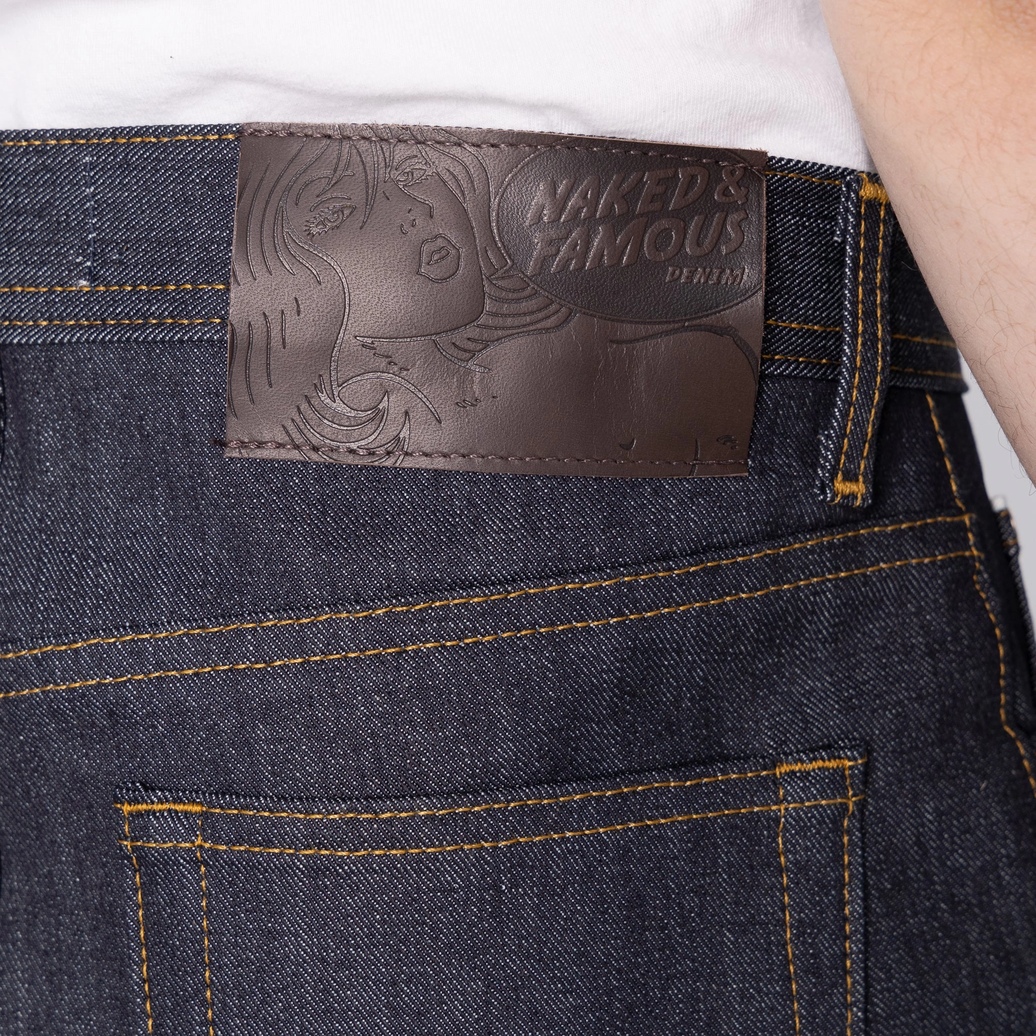 Subtle design Weird Guy - Left Hand Twill Selvedge - 36" Long Inseam