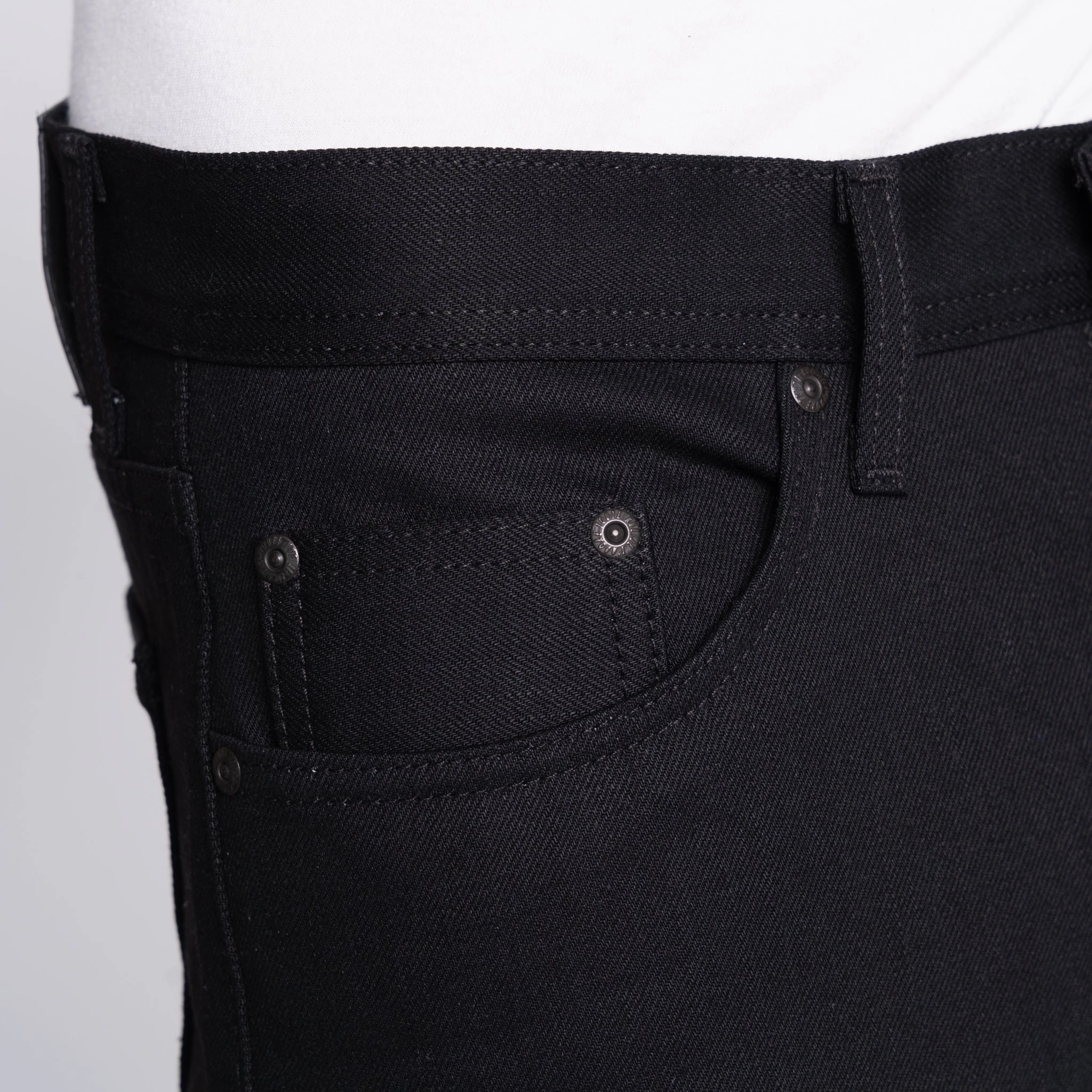 Weird Guy - Solid Black Selvedge - 36" Long Inseam Daily Favorite Soft Fabric