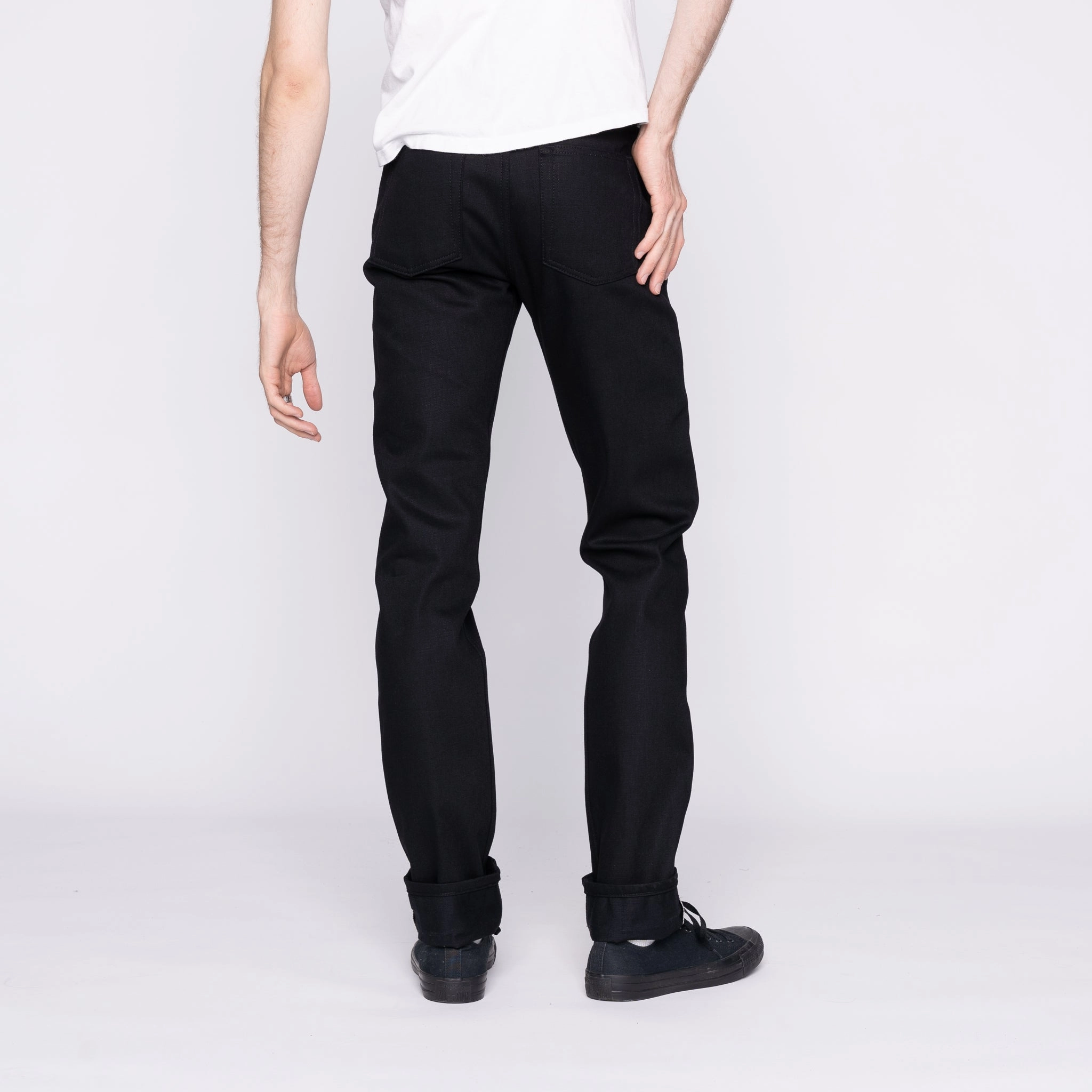 Chic Comfort High Quality Eco Friendly Weird Guy - Solid Black Selvedge - 36" Long Inseam