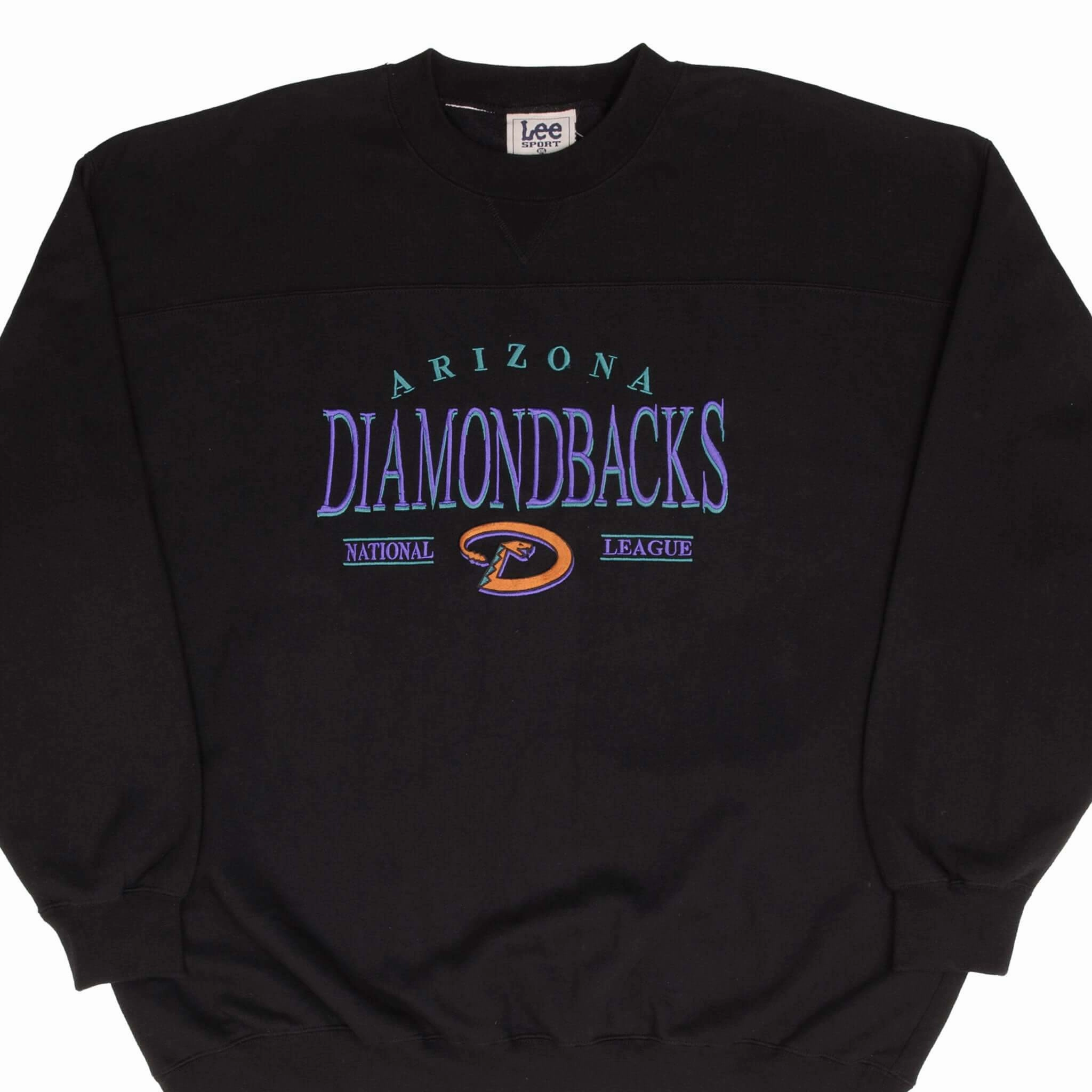 VINTAGE MLB ARIZONA DIAMONDBACKS EMBROIDERED SWEATSHIRT 1990S SIZE 2XL Cozy Wear Bright Hue