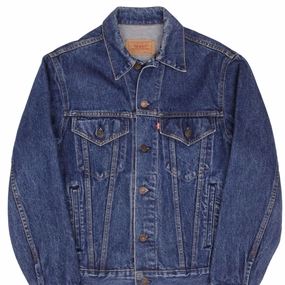 VINTAGE LEVIS TYPE 3 DENIM JACKET 4 POCKETS 1980S SIZE 38R MADE IN USA Aid Recycled Polyester Blend