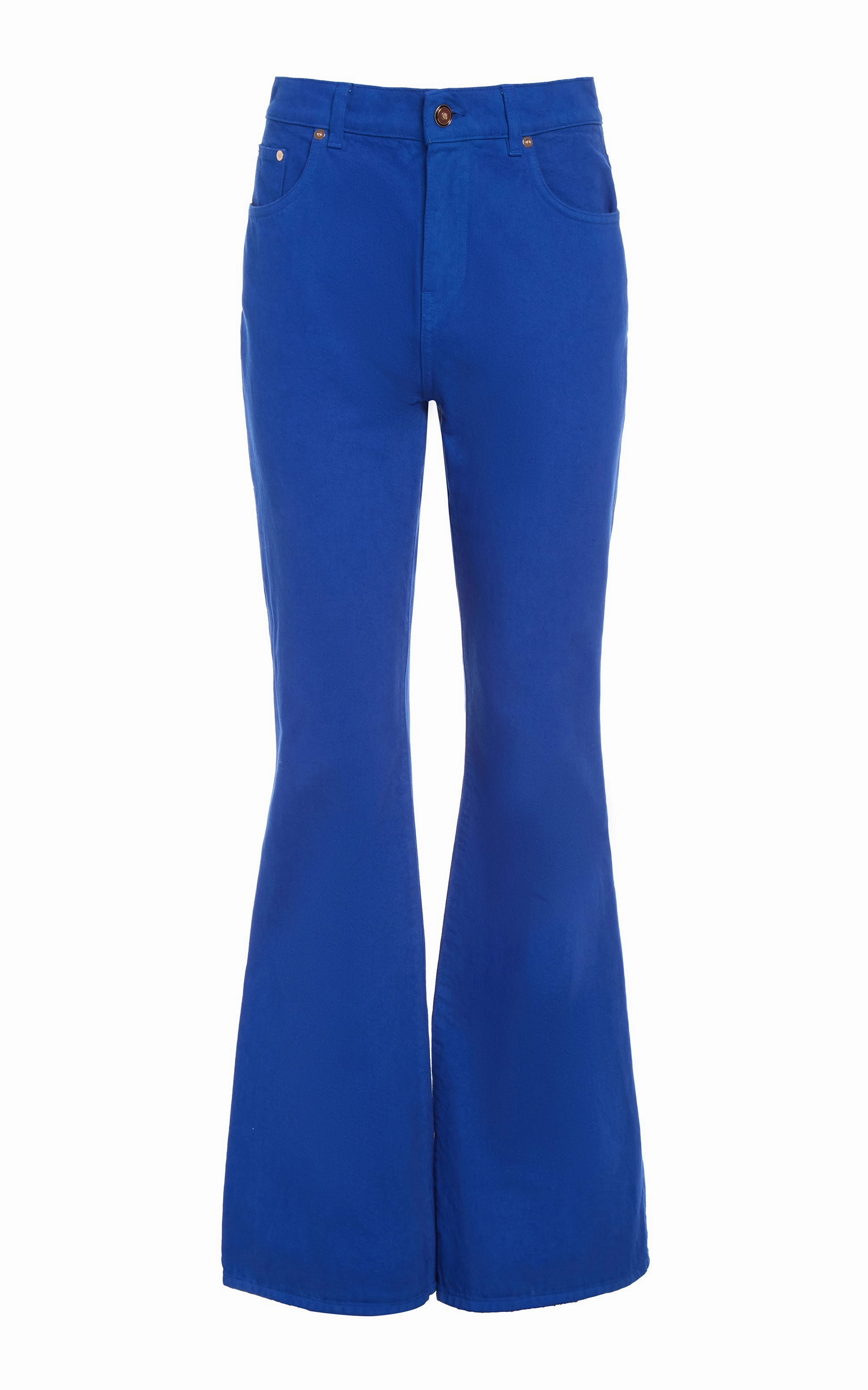 Willa Bootcut Jean in Cobalt Recycled Cotton Denim Flexible Leg Anti Snag Threading
